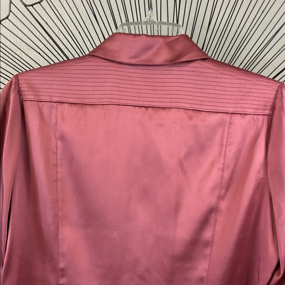 St. John Vintage Silk Button Up Shirt Dusty Rose Pink NWOT Size 2 - Picture 7 of 9